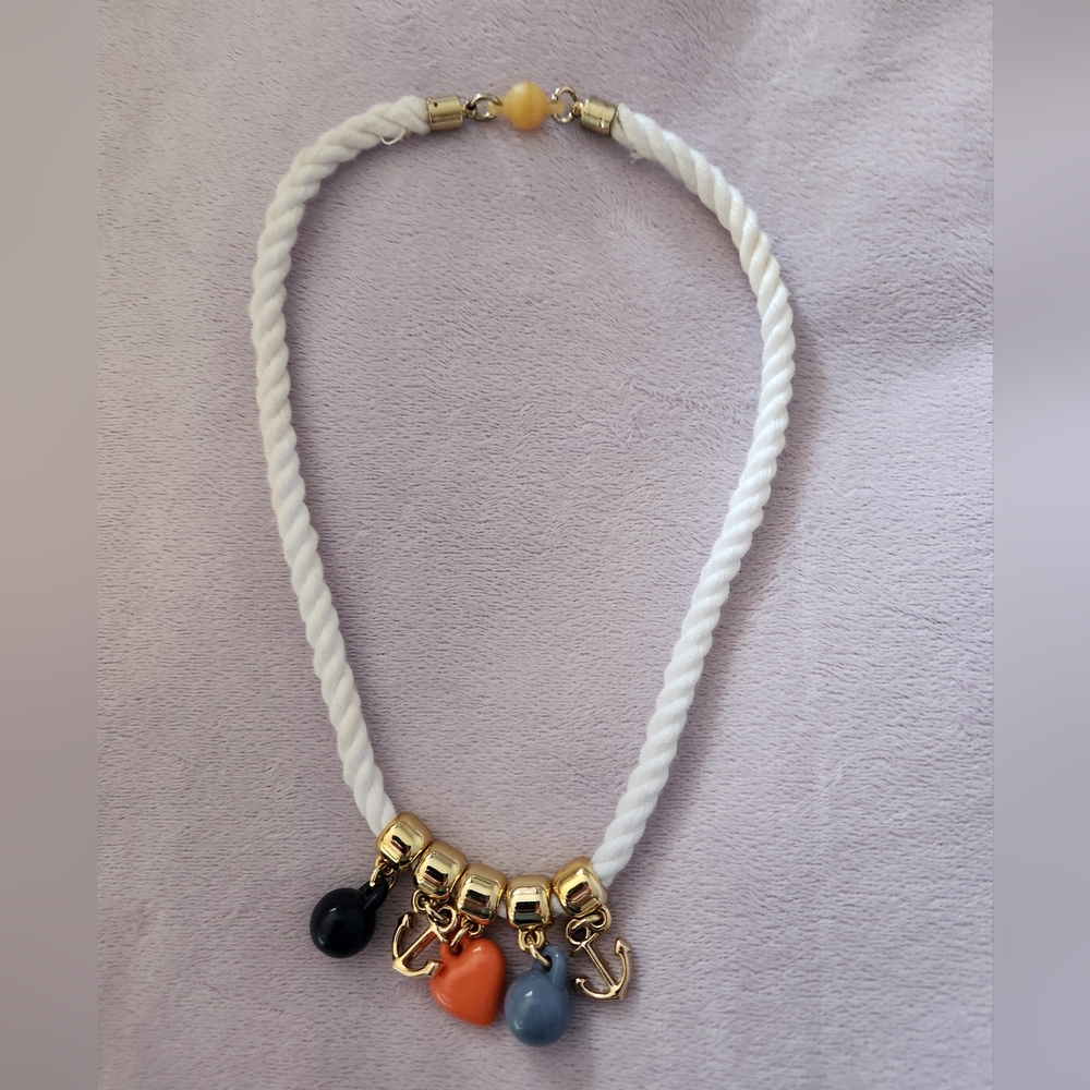 Girls Gymboree Anchor Charms Rope Necklace